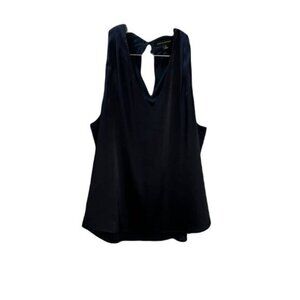 Banana Republic Blouse Blue Sleeveless Keyhole Back Medium‎